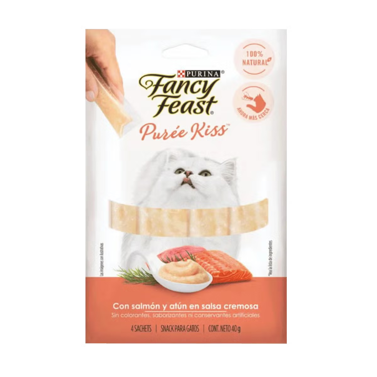 Snack para Gato - Fancy Feast Puree Kiss con Atun y Salmon