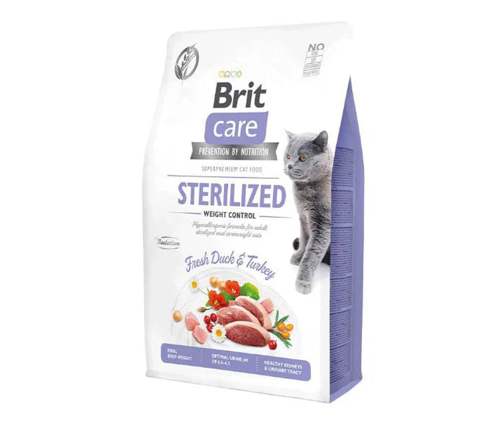 Alimento Seco para Gato - Brit Care Sterilized Weight Control Fresh Duck & Turkey