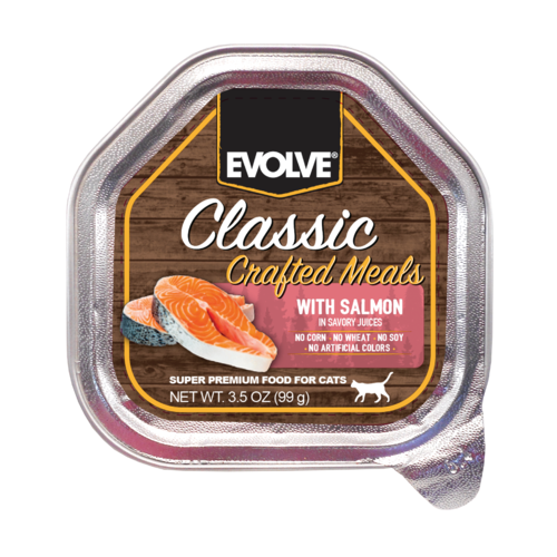 Alimento Húmedo para Gatos - Evolve Classic Crafted Meals Salmon x 99 gr