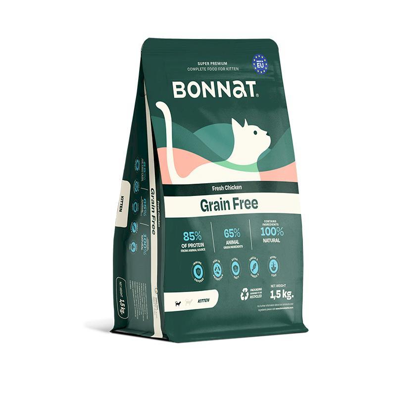 Alimento Seco para Gato - Bonnat Grain Free Kitten
