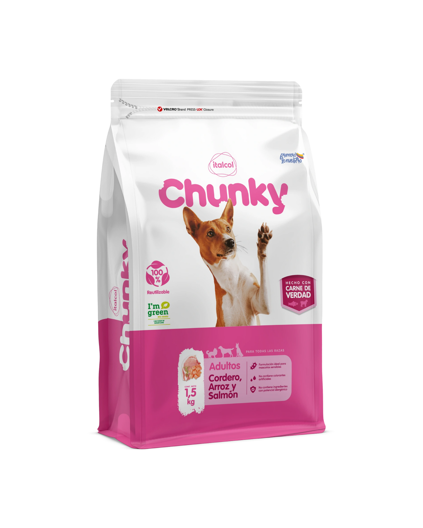 Alimento Seco para Perros - Chunky Adultos Cordero, Arroz y Salmón