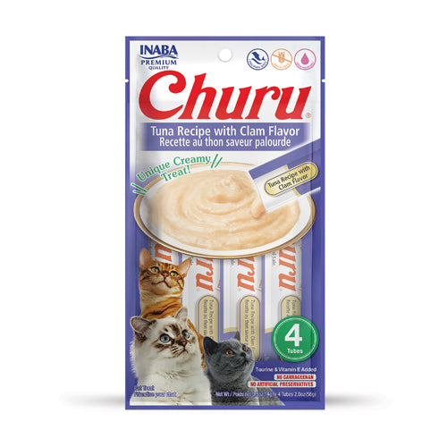 Snack para Gatos - Churu Atún con Almeja x 4 Unidades