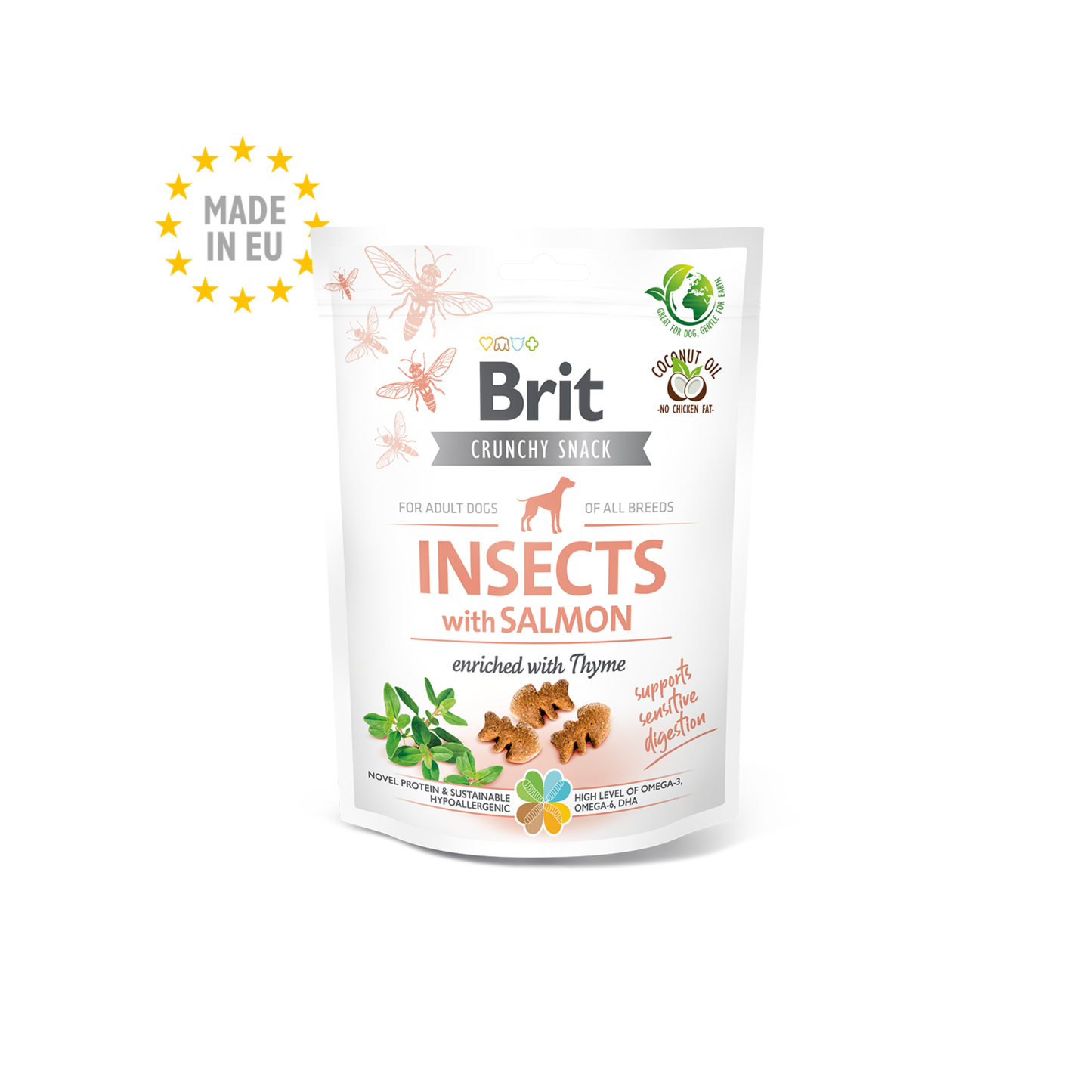 Snack para Perro - Brit Care Insects with Salmon 200 gr