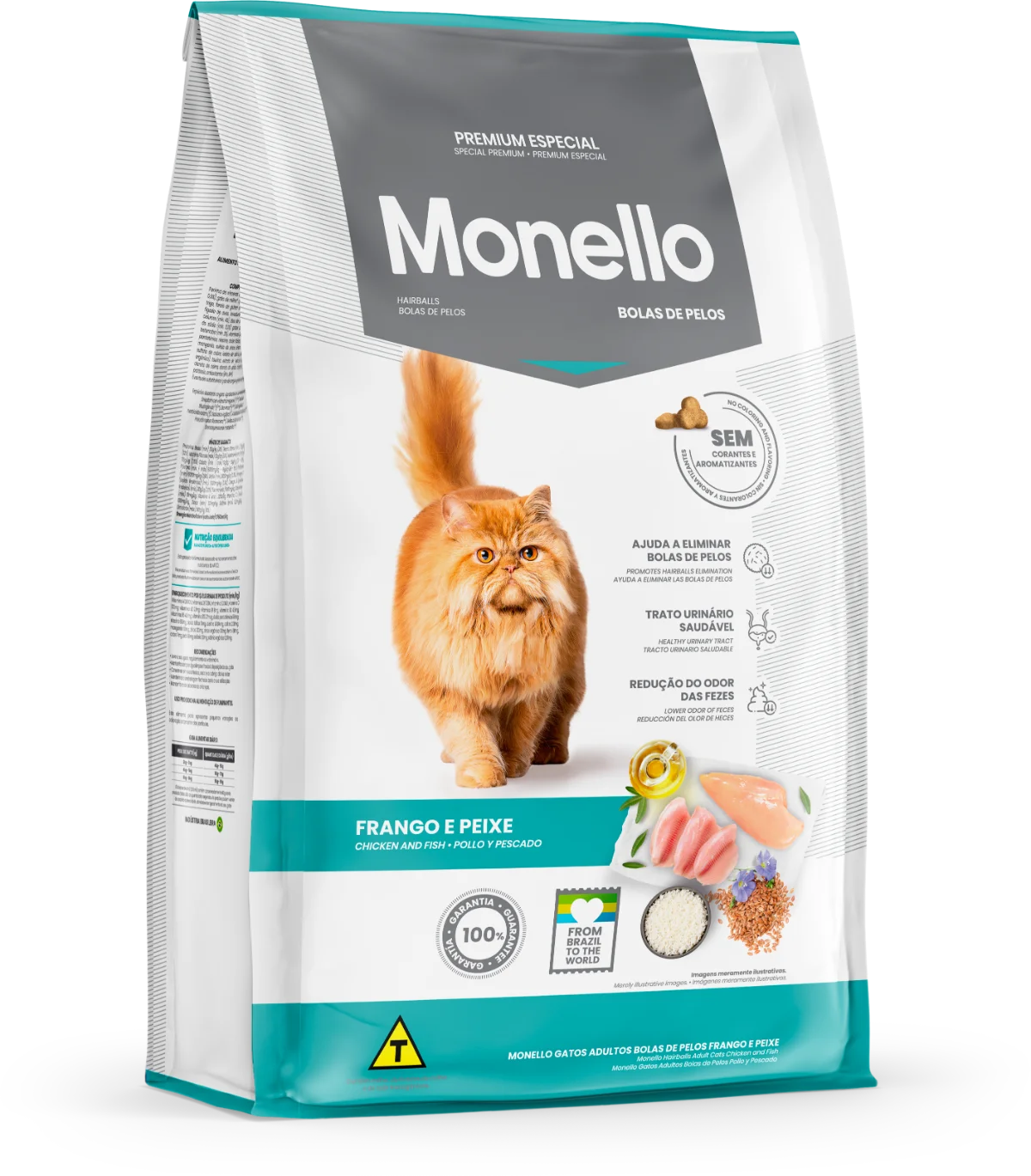 Alimento Seco para Gatos - Monello Bola de Pelos