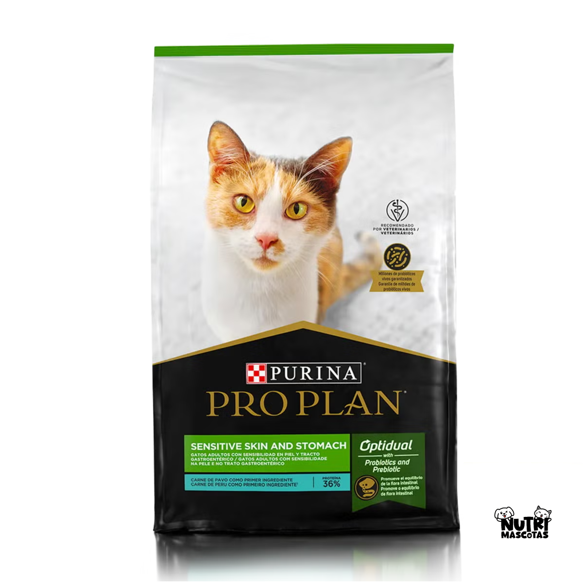 Alimento Seco para Gato - Pro Plan Sensitive Skin and Stomach