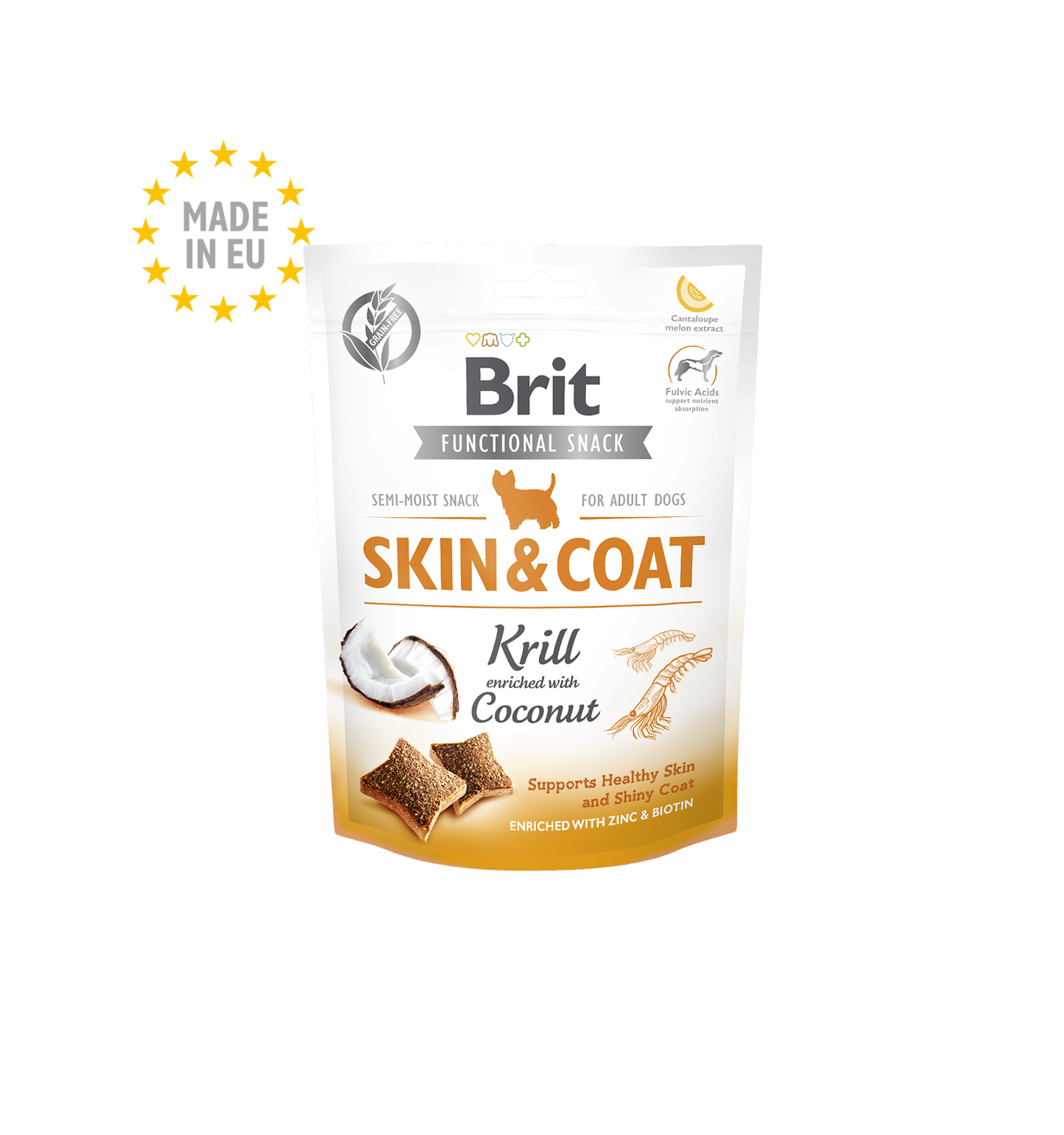 Snack para Perro - Brit Functional Snack Skin & Coat Krill Enriched with Coconut 150 gr