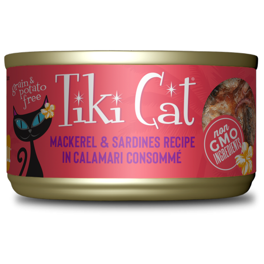Alimento Húmedo para Gatos - Tiki Cat Grill Caballa y Sardinas x 80 gr