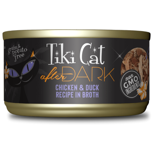 Alimento Húmedo para Gatos - Tiki Cat After Dark Pollo y Pato x 80 gr