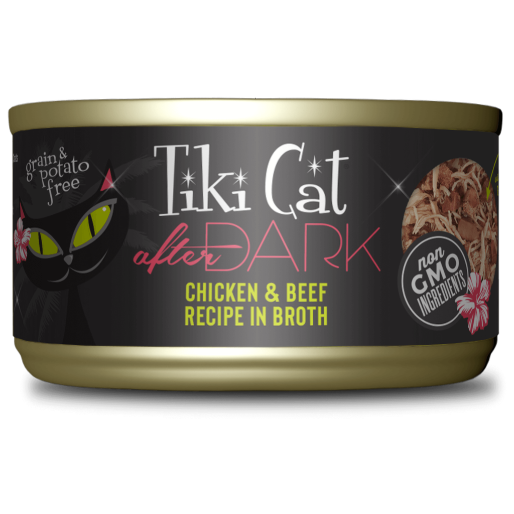 Alimento Húmedo para Gatos - Tiki Cat After Dark Pollo y Carne x 80 gr