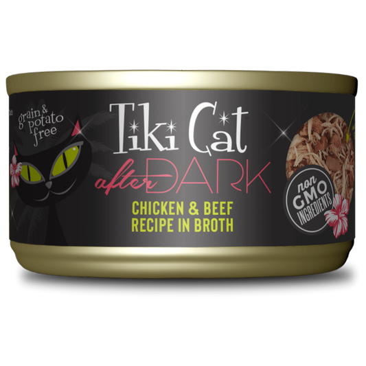 Alimento Húmedo para Gatos - Tiki Cat After Dark Pollo y Carne x 80 gr