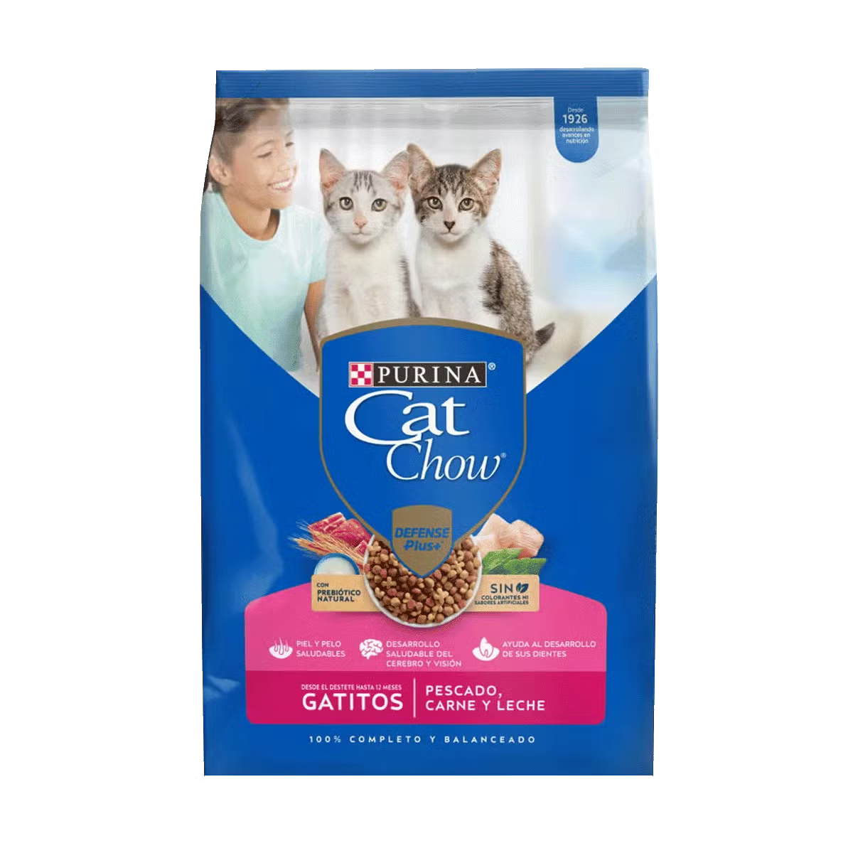 Alimento Seco para Gato - Cat Chow Gatitos Pescado, Carne y Leche