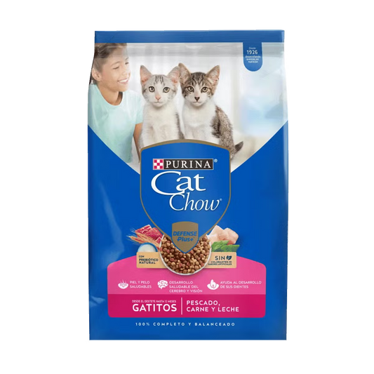 Alimento Seco para Gato - Cat Chow Gatitos Pescado, Carne y Leche