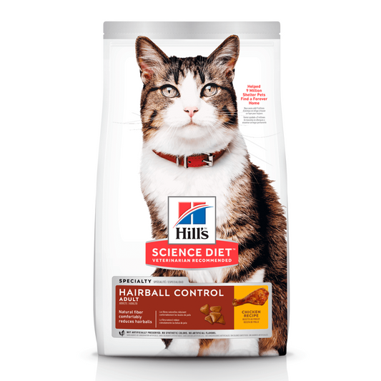 Alimento Seco para Gatos - Hills Science Diet Hairball Control Adult