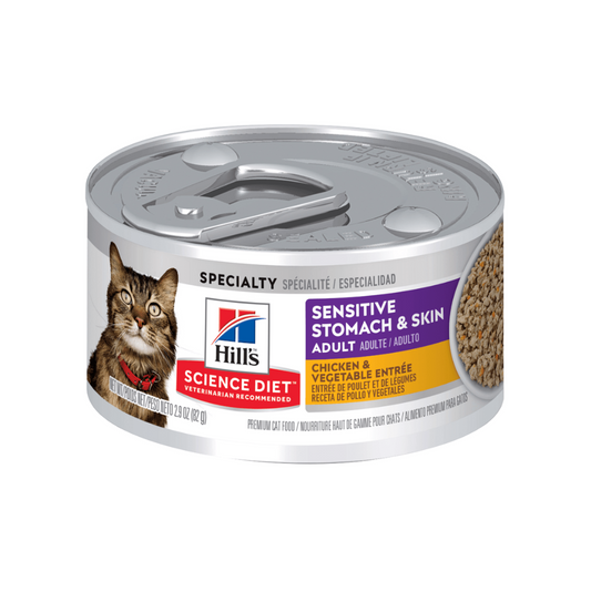 Alimento Húmedo para Gatos - Hills Science Diet Sensitive Stomach & Skin Adult