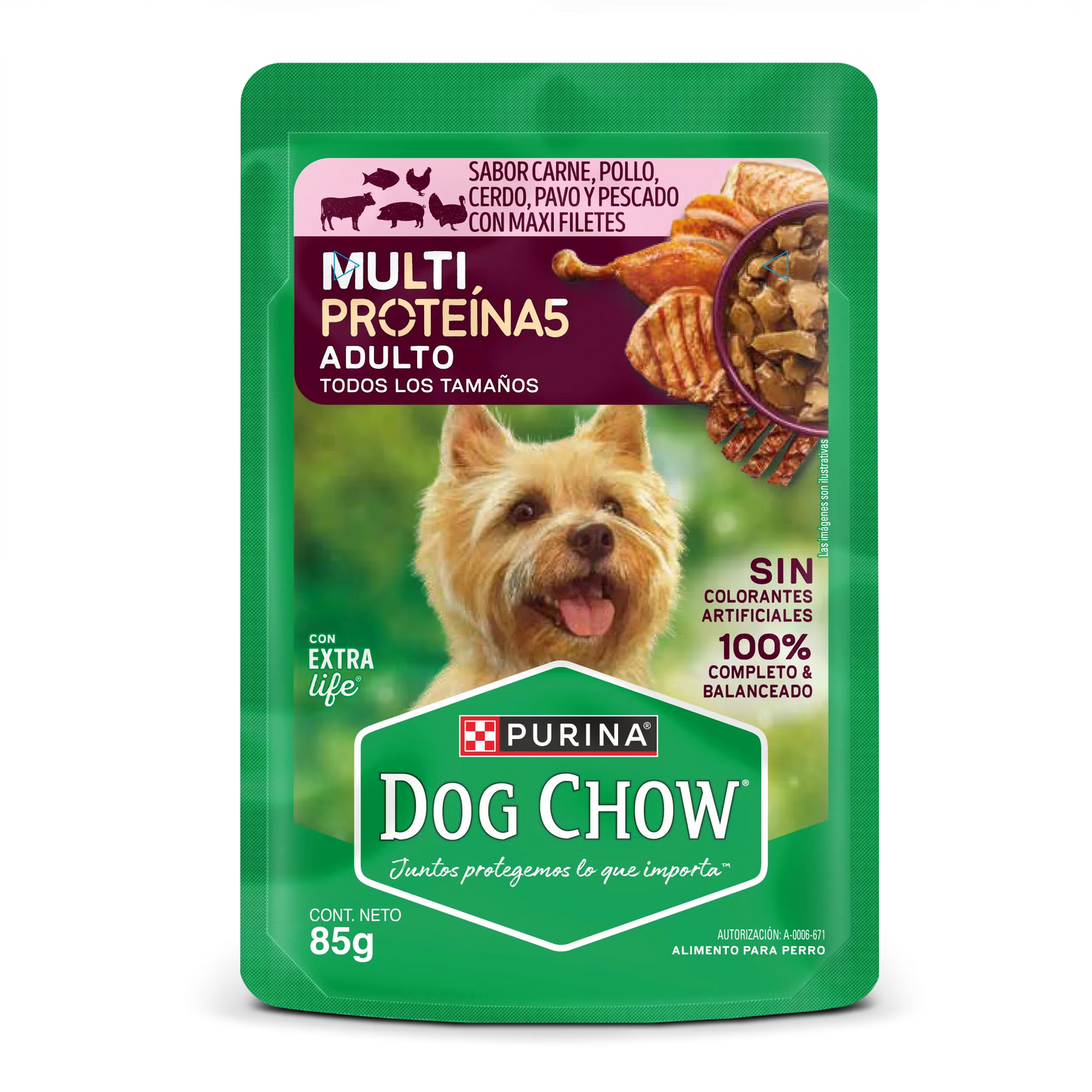 Alimento Húmedo para Perros - Dog Chow Adulto Multiproteinas 85 gr