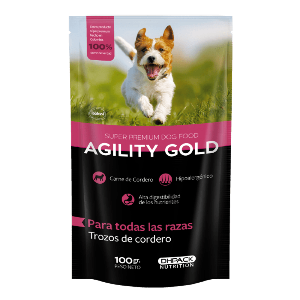 Alimento Húmedo Perros - Agility Gold Trozos de Cordero - 100 gr