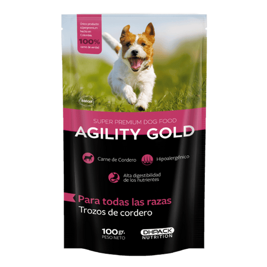 Alimento Húmedo Perros - Agility Gold Trozos de Cordero - 100 gr