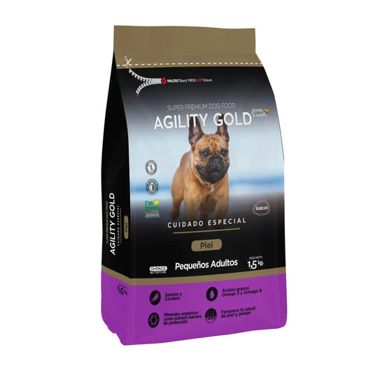 Alimento Seco Perros - Agility Gold Pequeños Adultos Piel