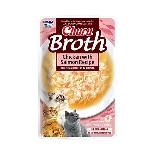 Snack para Gato - Inaba Churu Broth Chicken with Salmon Recipe