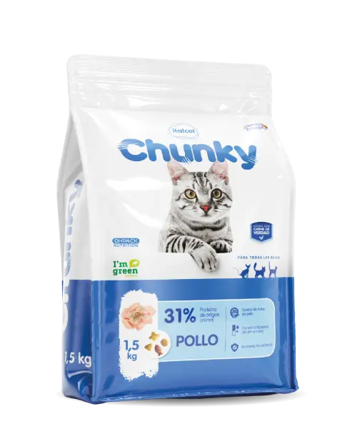 Alimento Seco para Gato - Chunky Pollo