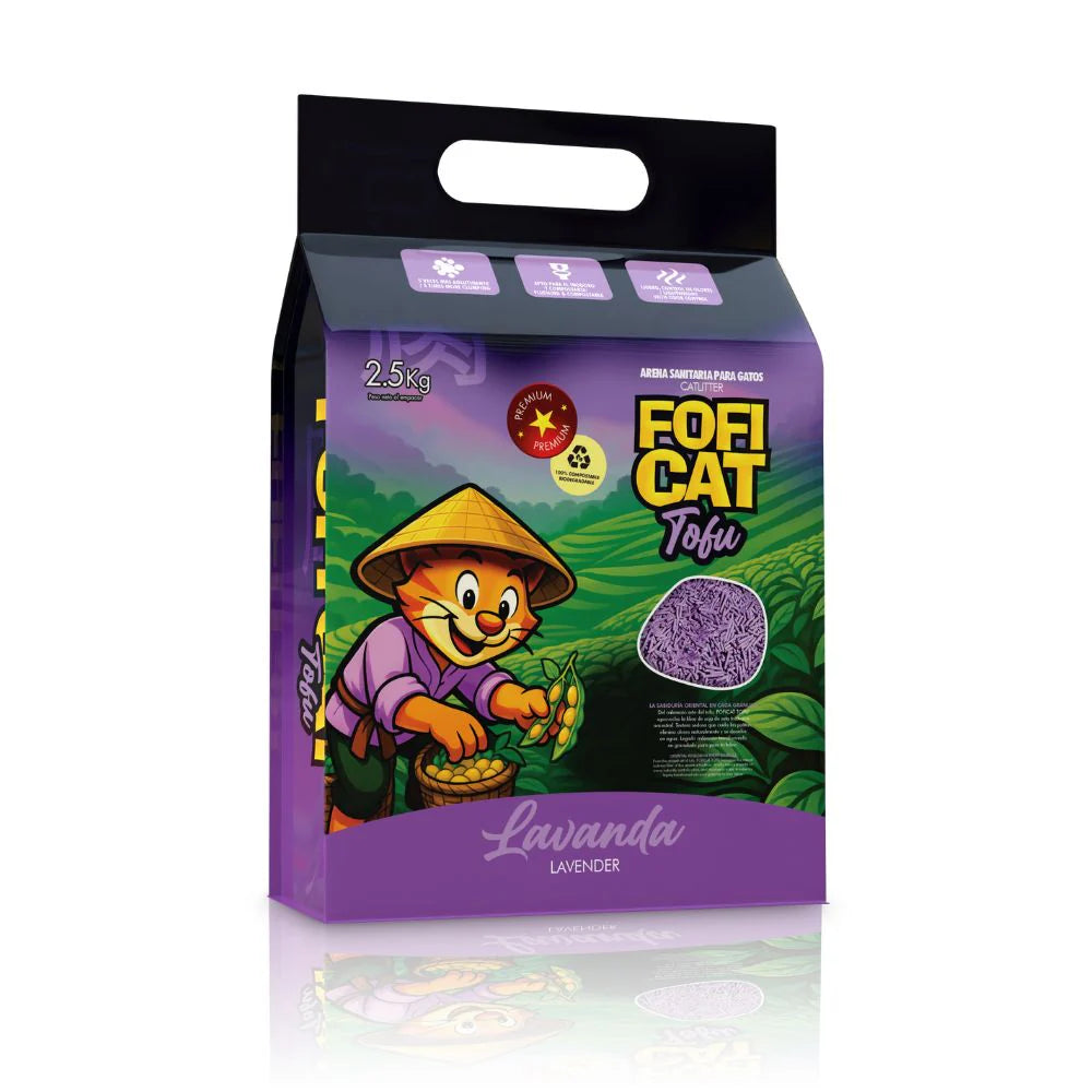 Arena para Gato - Fofi Cat Tofu Lavanda 2.5 kg