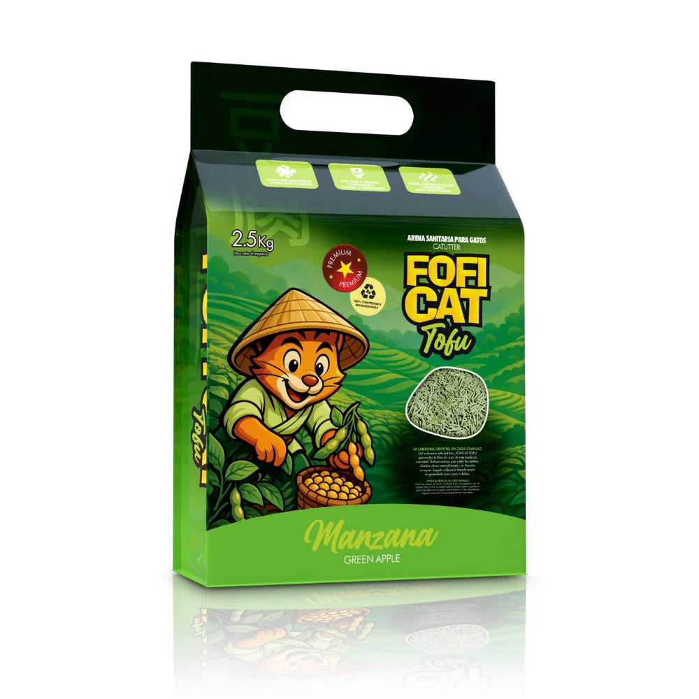 Arena para Gato - Fofi Cat Tofu Manzana 2.5 kg