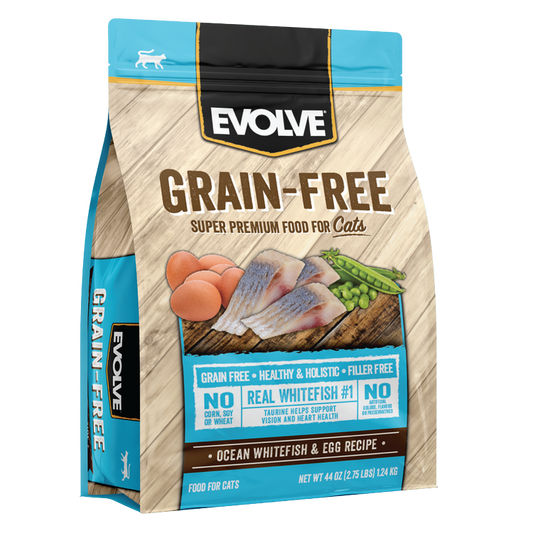 Alimento Seco para Gatos - Evolve Grain Free Ocean Whitefish & Egg