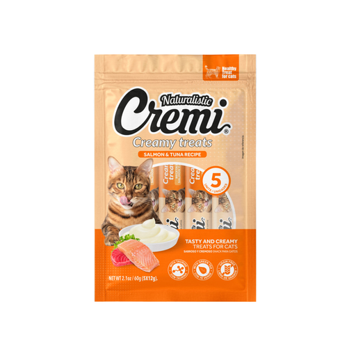 Snack para Gato - Naturalistic Cremi Salmon & Tuna 5 Sachets