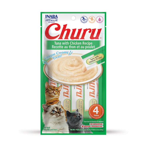 Snack para Gatos - Churu Atún con Pollo x 4 Unidades