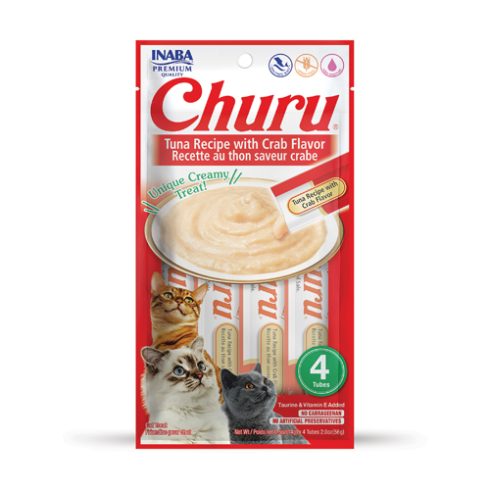 Snack para Gatos - Churu Atún con Cangrejo x 4 Unidades