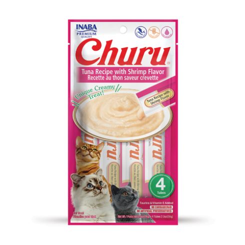 Snack para Gatos - Churu Atún con Camarones x 4 Unidades