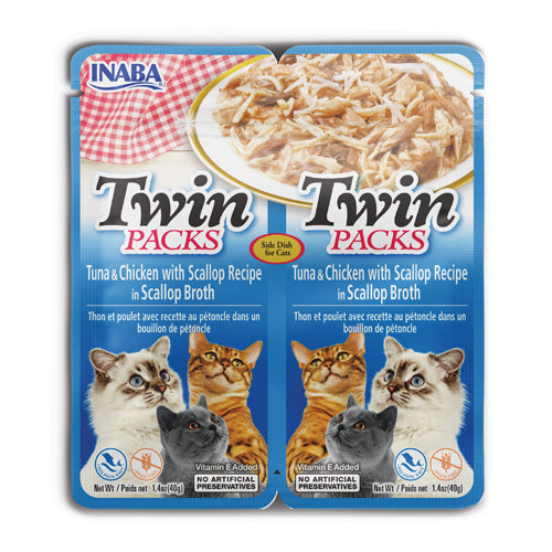 Snack para Gato - Twin Packs Tuna & Chicken with Scallop Recipe in Scallop Broth 80 gr