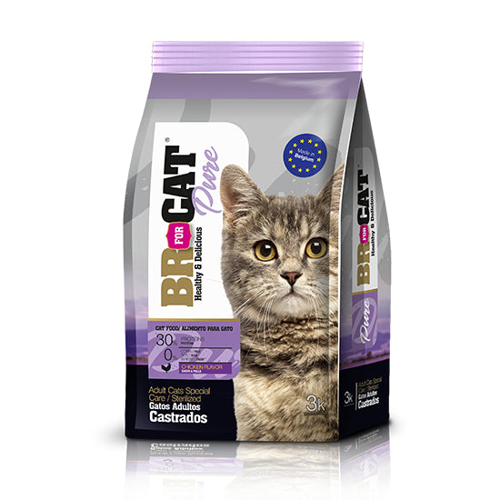 Br For Cat Pure Adultos Castrados Pollo
