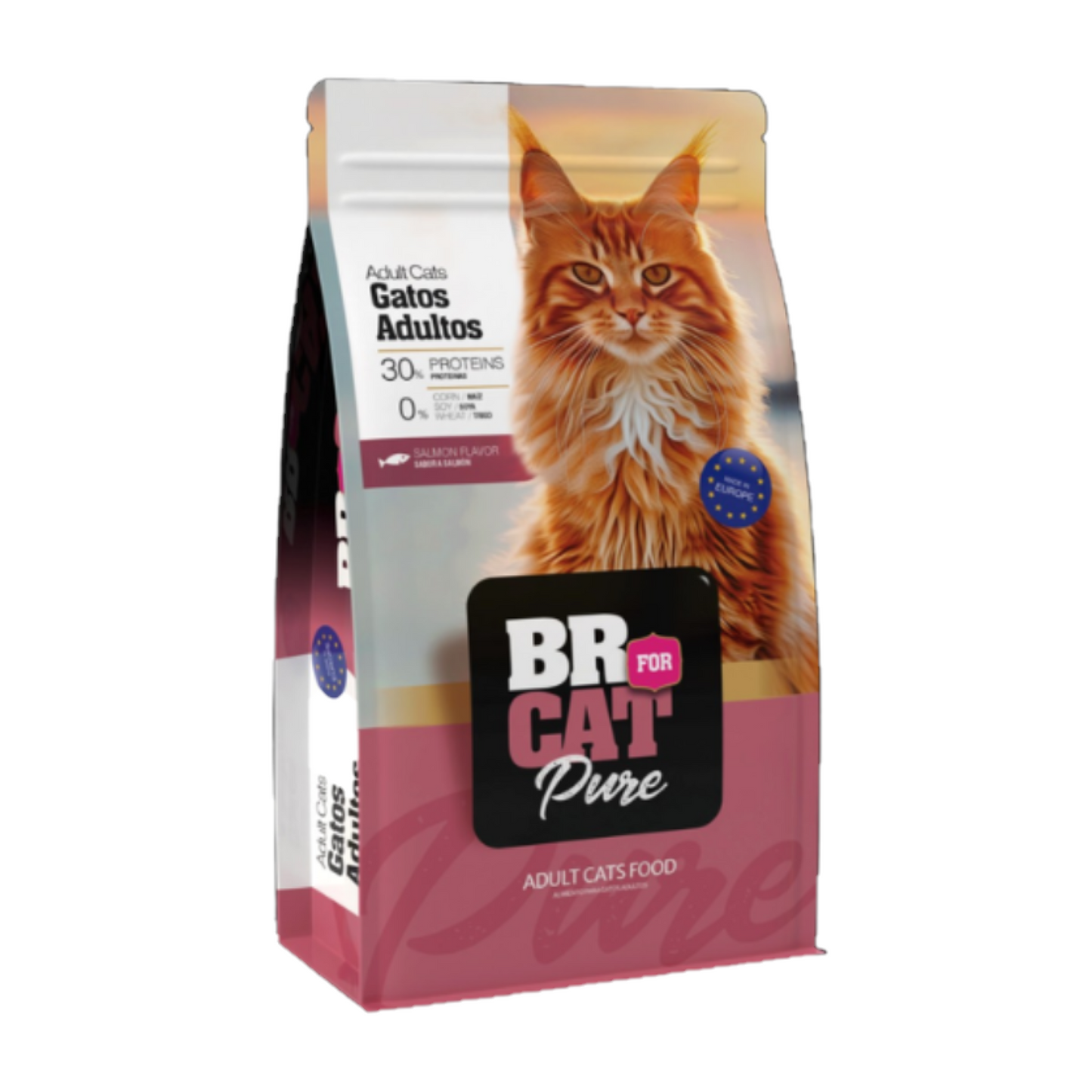 Alimento Seco para Gatos - Br For Cat Pure Gatos Adultos Salmón