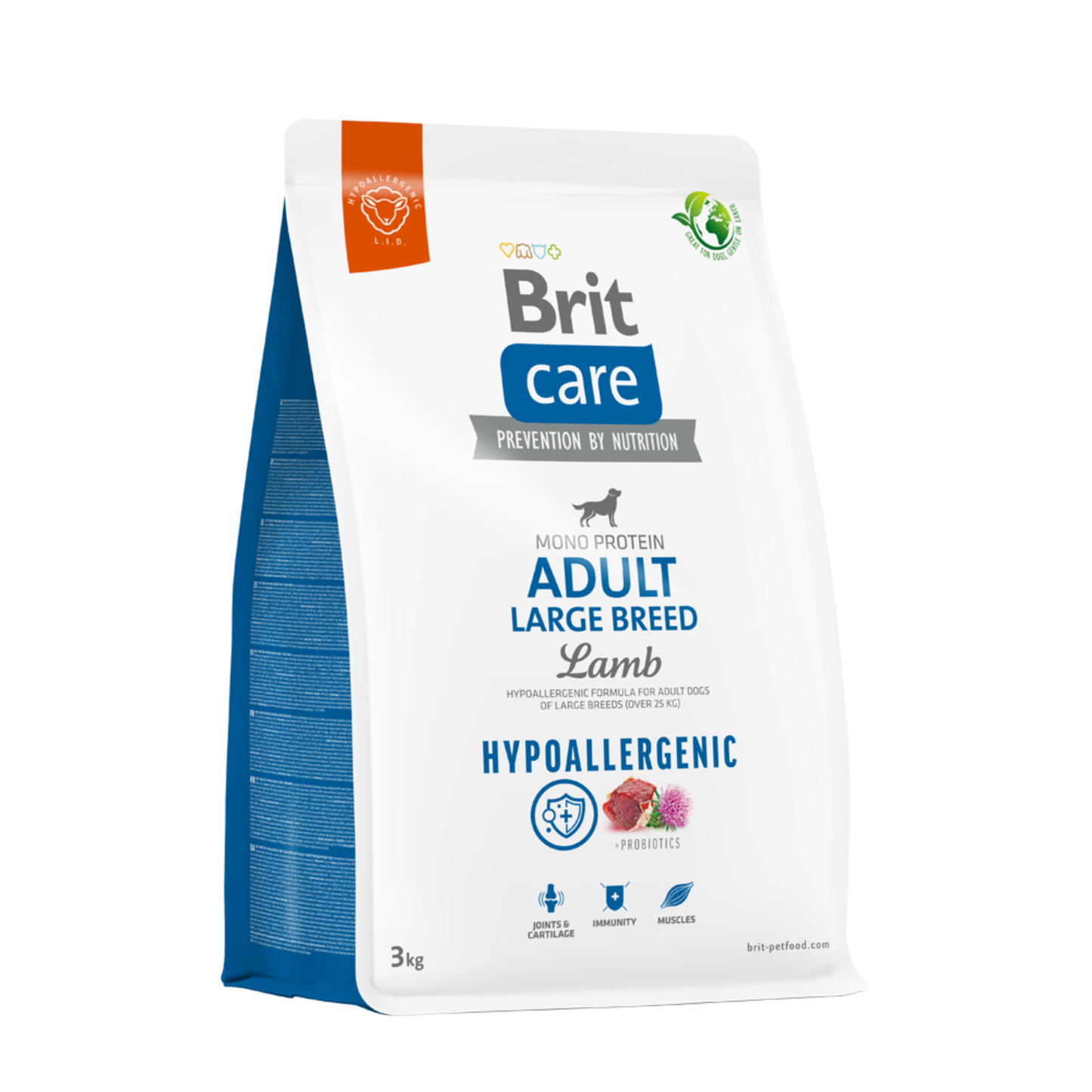 Alimento Seco para Perro - Brit Care Hypoallergenic Adult Large Breed Lamb
