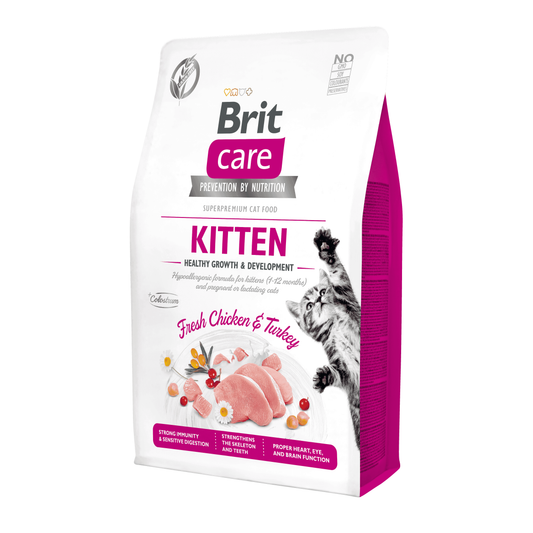 Alimento Seco para Gato - Brit Care Kitten Fresh Chicken & Turkey