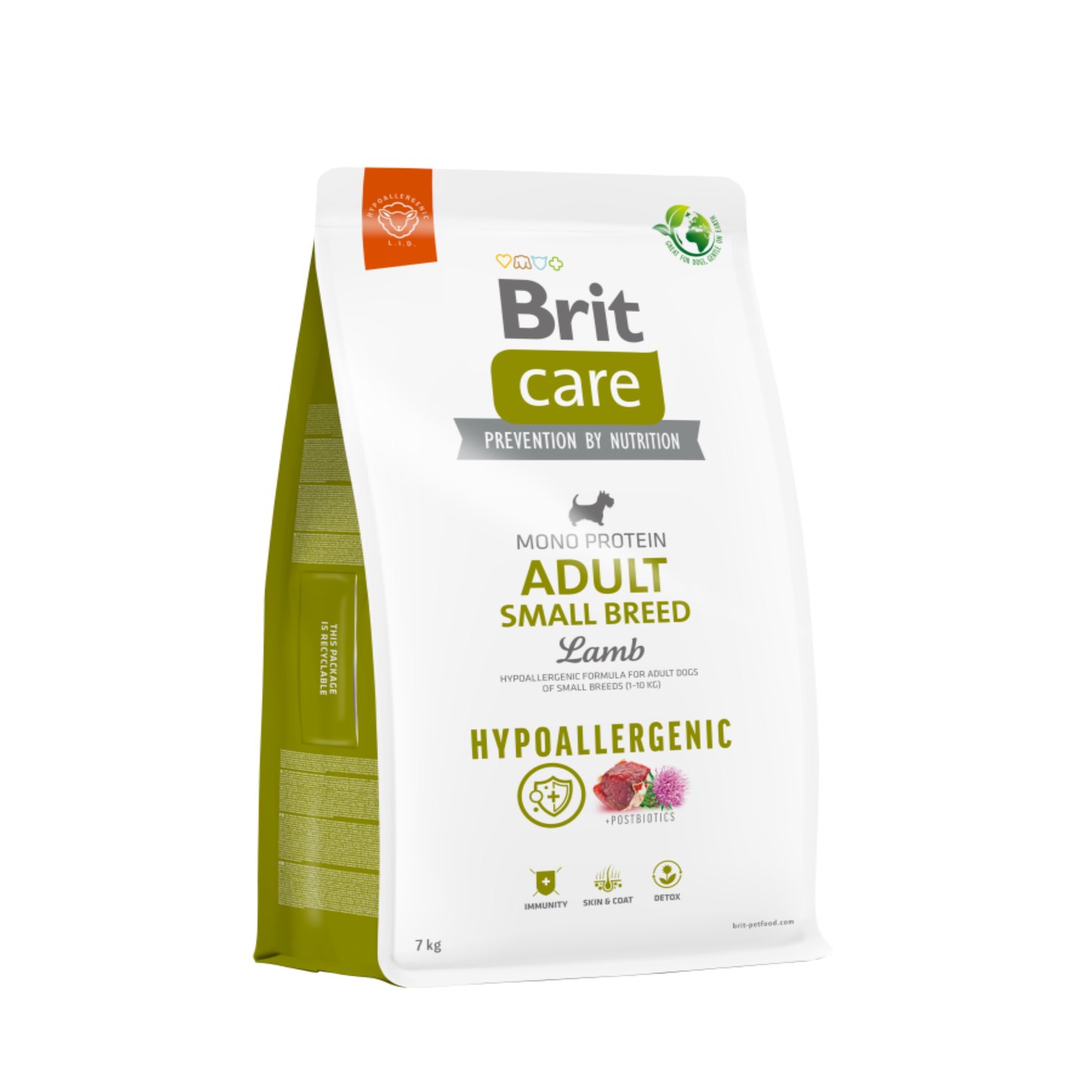 Alimento Seco para Perro - Brit Care Hypoallergenic Adult Small Breed Lamb