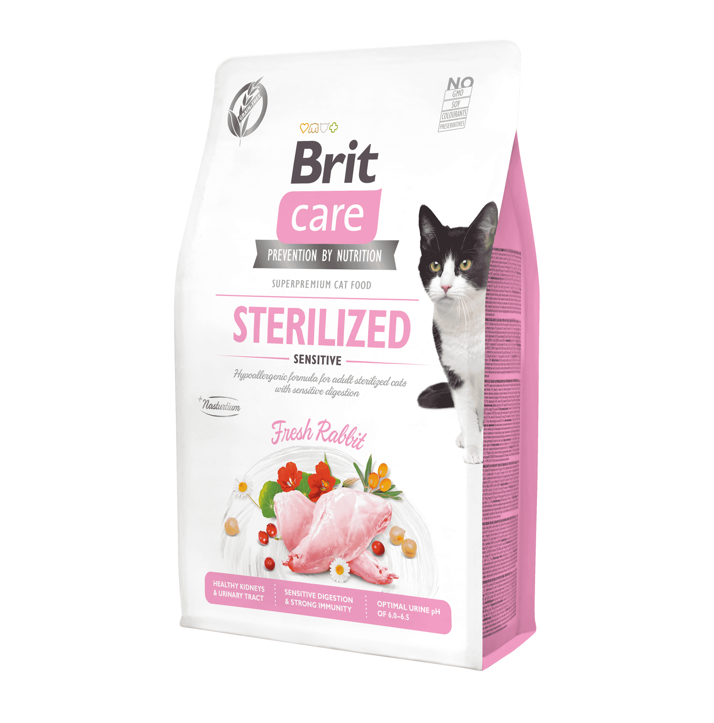 Alimento Seco para Gato - Brit Care Sterilized Sensitive Fresh Rabbit