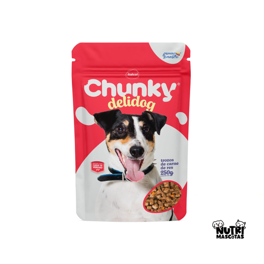 Alimento Humedo para Perro - Chunky Delidog Trozos de Carne de Res