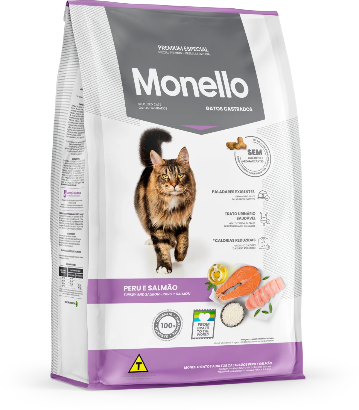 Alimento Seco para Gatos - Monello Gatos Castrados