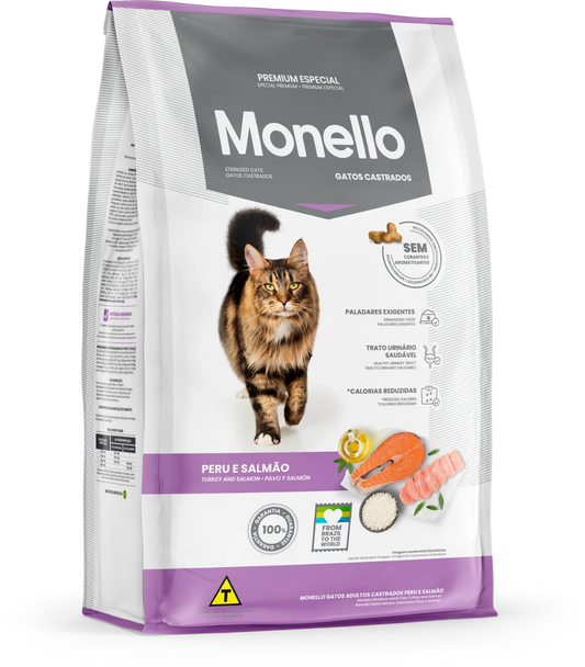 Alimento Seco para Gatos - Monello Gatos Castrados