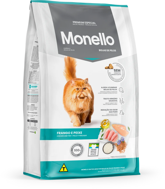 Alimento Seco para Gatos - Monello Bola de Pelos