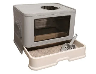 Arenero para Gatos - Plegable con Rascador