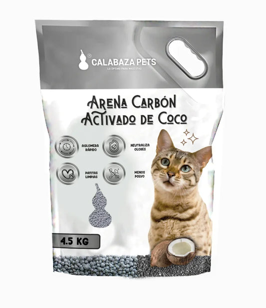 Arena para Gato - Calabaza Pets Carbón Activado de Coco