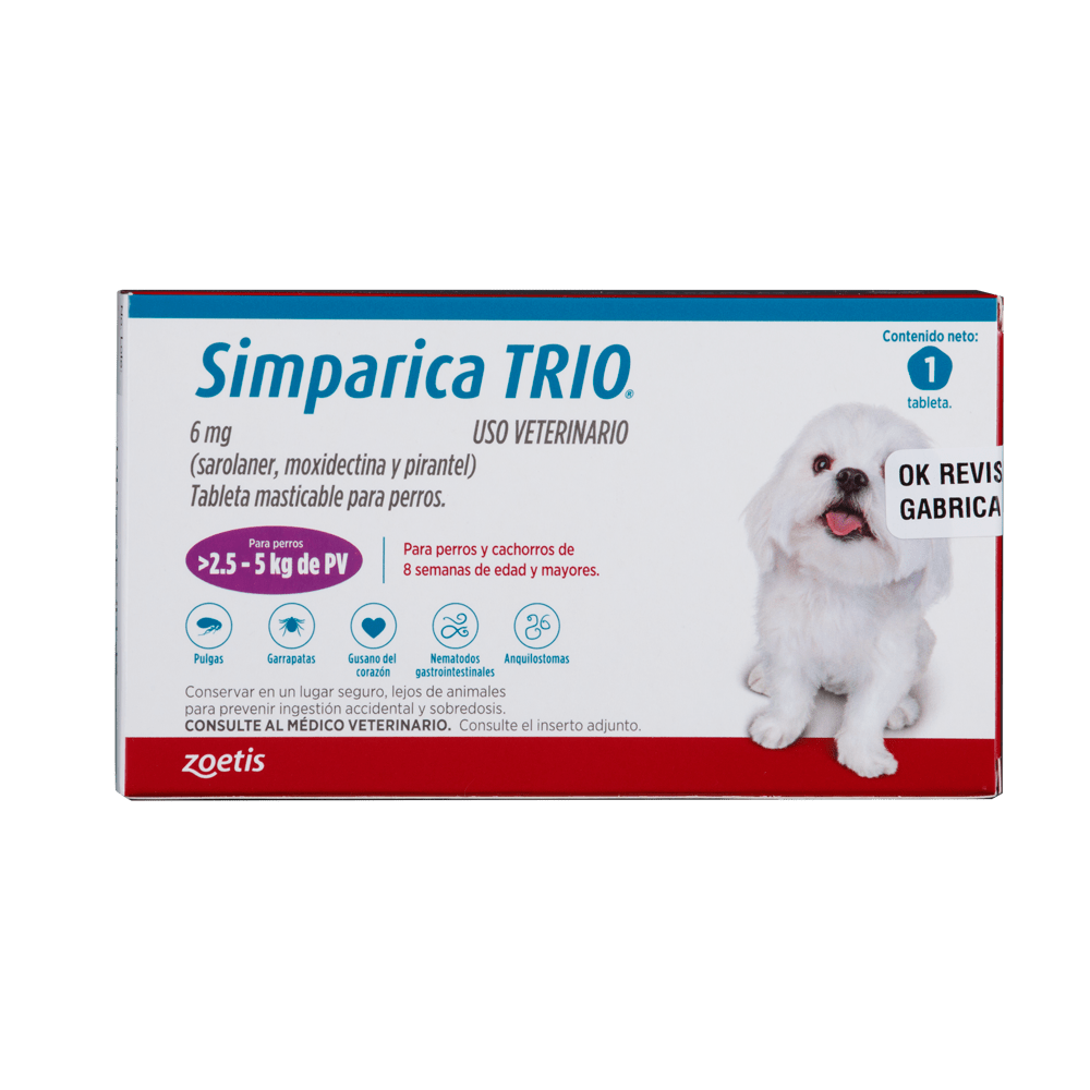 Desparasitante para Perros - Simparica Trio