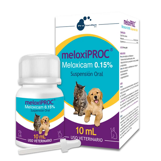 Medicamento para Mascotas - Meloxiproc 0,15% 10 ml