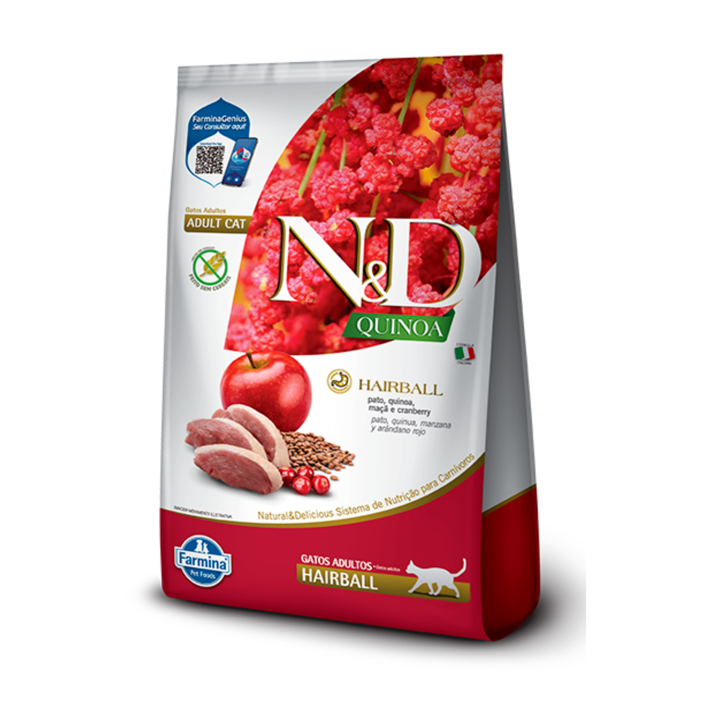 Alimento Seco para Gato - N&D Quinoa Hairball
