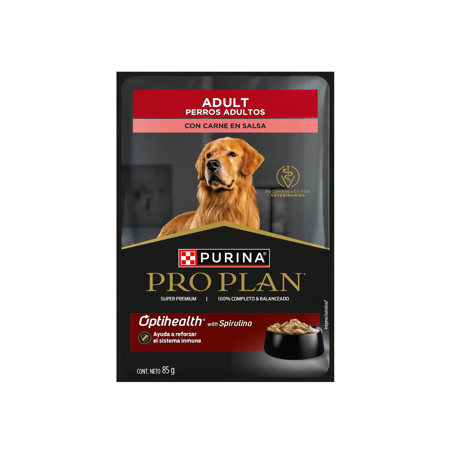 Alimento Humedo para Perro - Pro Plan Adultos con Carne en Salsa 85 gr