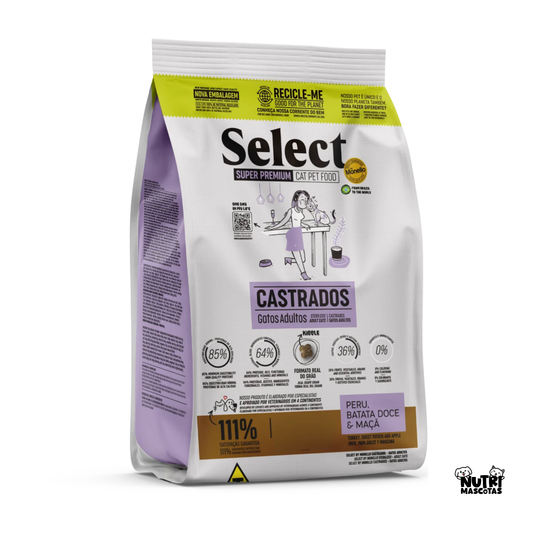 Alimento Seco para Gato - Select By Monello Gatos Adultos Castrados