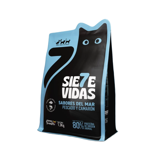 Alimento Seco para Gato - Siete Vidas Sabores del Mar Pescado y Camarón